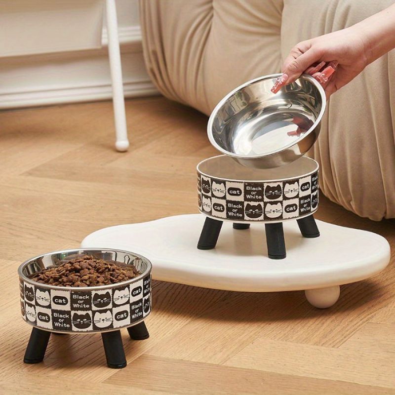 Elevated Cat Feeding Bowl with Stand
