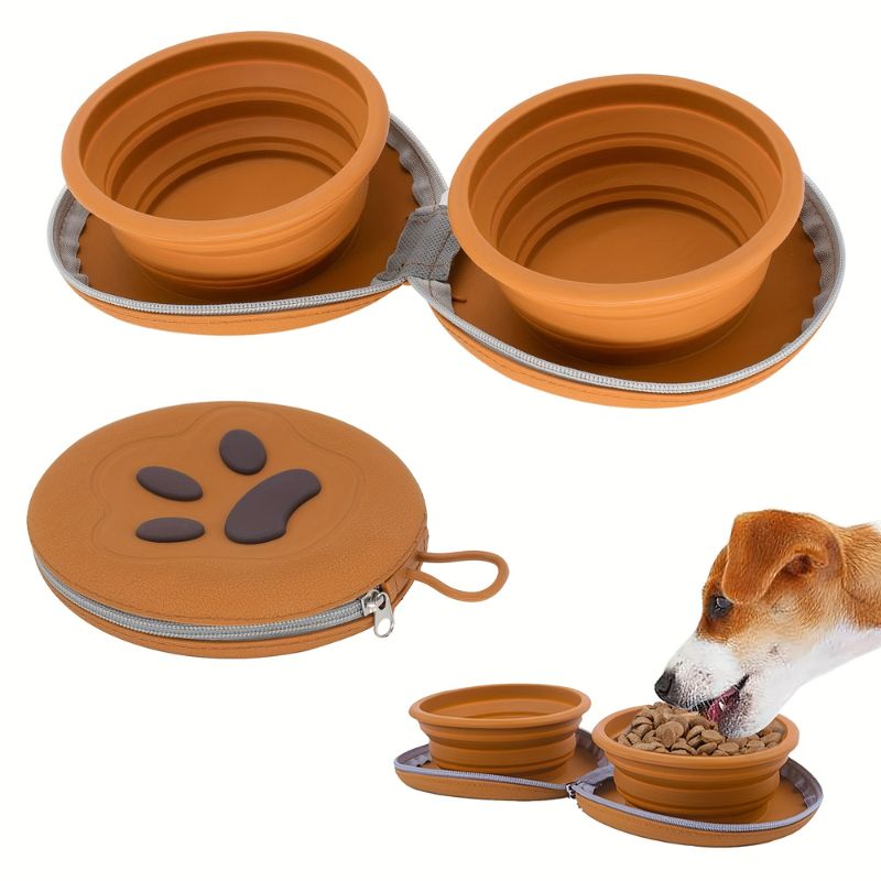 Foldable 2-in-1 Dog Bowl