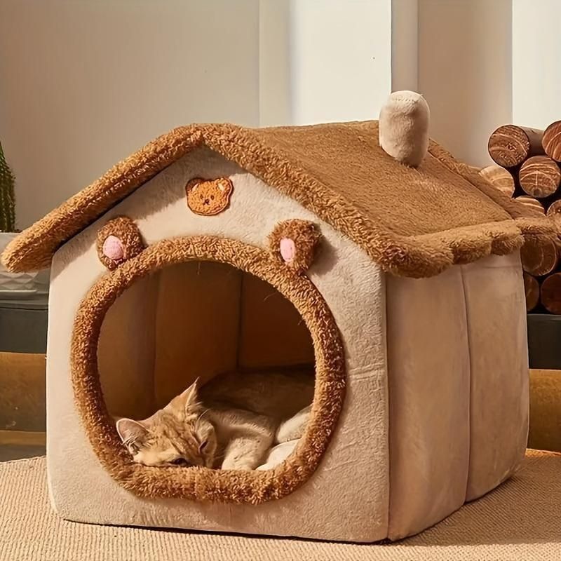 Foldable Pet Bed House for Cats