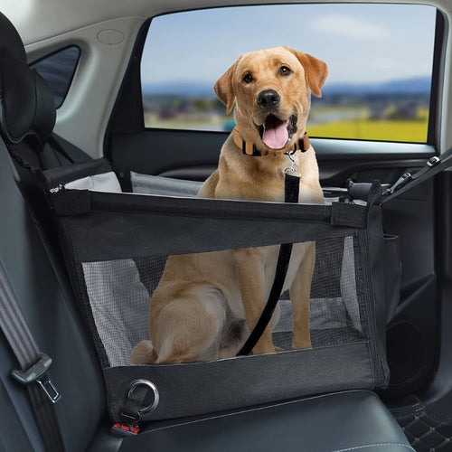 Dog Car Seat Basket with Buckle Closure
