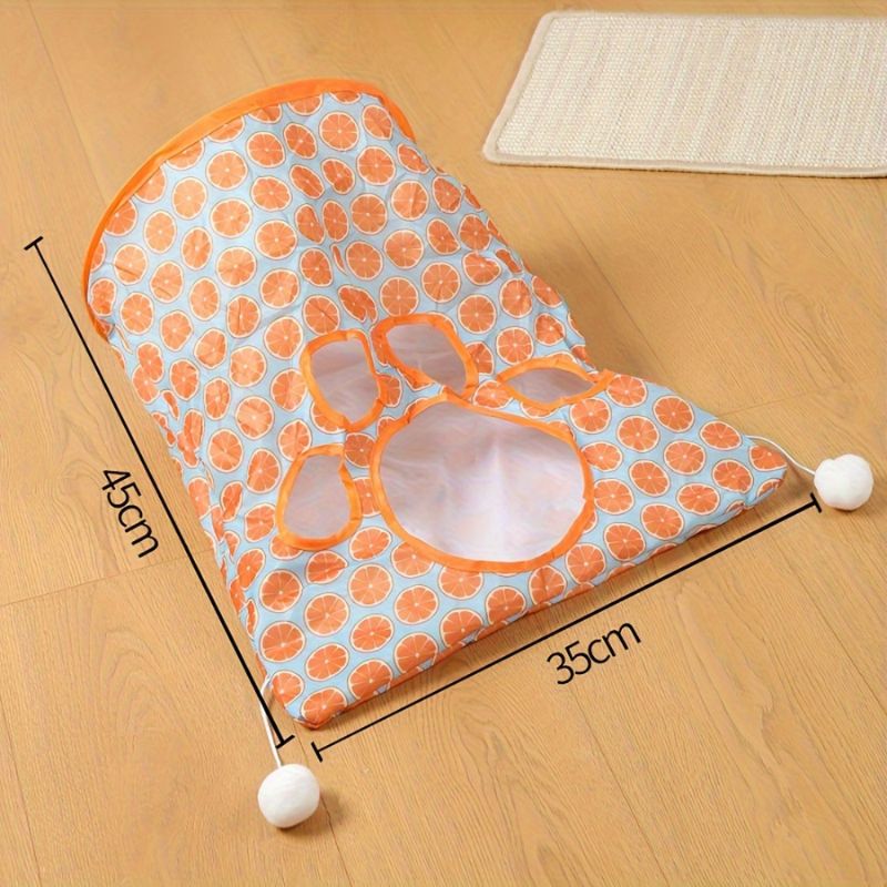 Foldable Cat Tunnel with Mouse Ball