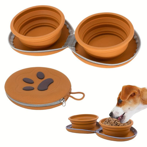 Foldable 2-in-1 Dog Bowl