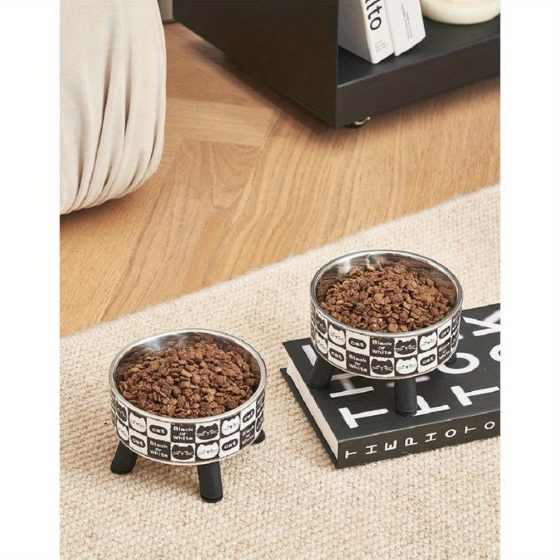 Elevated Cat Feeding Bowl with Stand