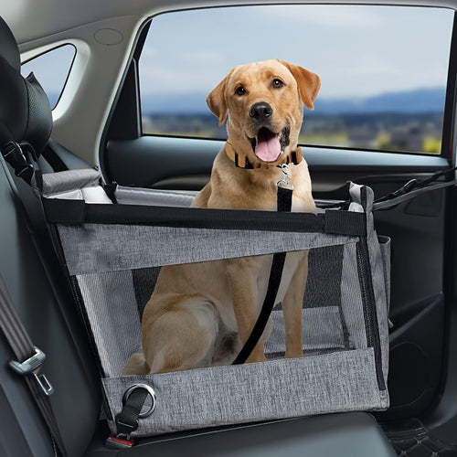 Dog Car Seat Basket with Buckle Closure